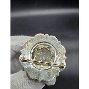 Broche Redondo Escocés Vintage de Mediados de Siglo con Diseño a Cuadros, Adorno Plateado con Piedras, Accesorio Tradicional para Kilt, Más Vendido 2026 - Product Image 4