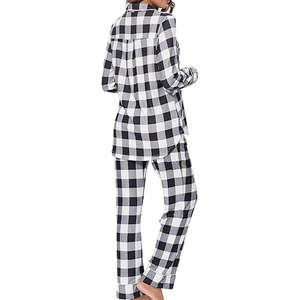 Pyjama d'hiver pour femmes de haute qualité, personnalisé, en tissu peigné, ensemble 2 pièces, séchage rapide, respirant, vêtements de détente - Product Image 5
