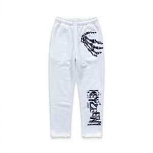 Unisex <b>Skeleton</b> Print Tracksuit Hooded <b>Full</b> Zipper Streetwear Set White Polyester Autumn Wear High Quality Fashion Wear Sets Men - Product Image 5