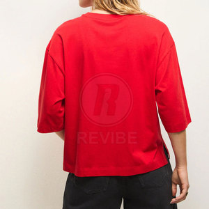 Camiseta Holgada de Verano para Mujer, Diseño Personalizado, Alta Calidad, Transpirable, 100% Algodón, Manga Corta - Product Image 4