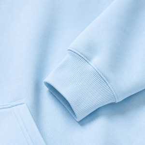 Conjuntos de sudaderas con capucha de corte holgado y pantalones de chándal de pierna ancha de algodón grueso liso para hombre, personalizados OEM, al por mayor - Product Image 4