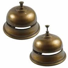 Campana de Escritorio de Latón con Base de Madera, Acabado Antiguo, Campana de Llamada Vintage para Recepción de Hotel, Tienda, Oficina, Decoración del Hogar - Product Image 3