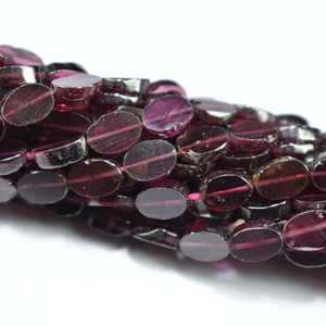 ลูกปัดโกเมนธรรมชาติทรงรีเรียบขนาด 5x7 มม. สำหรับทำเครื่องประดับ DIY สร้อยข้อมือ พลอยร้อยเป็นเส้น ราคาขายส่ง - Product Image 5