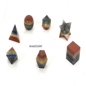 Juego de cristales de Geometría Sagrada de ágata y amatista natural, juego de geometría de cristal curativo, piedras de ágata y amatista - Product Image 4