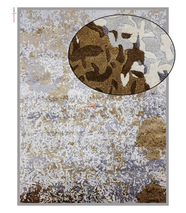 Prix le moins cher tapis d'hôtel de luxe géométrique moderne abstrait tapis tufté en soie de bambou tapis doux et pelucheux tapis haut de gamme tufté à la main - Product Image 3