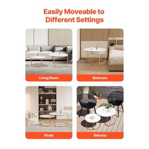 Vintage Nesting <b>Coffee</b> <b>Table</b> Set of 2 31.5 in <b>Small</b> Place Side <b>Tables</b> for Night Stand or End <b>Table</b> - Product Image 6