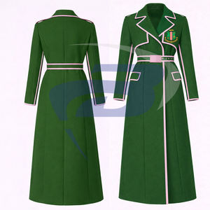 Alfa |   Kapa |   Abrigo de Lana Alpha Sorority de Alta Calidad para Mujer, Gabardina con Cinturón, Abrigo Largo de Lana Estilo Universitario, para Miembros de la Hermandad AKA - Product Image 3