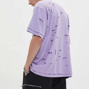 T-shirt personnalisé délavé style vintage pour homme, coupe oversize, streetwear, doux, 100% coton respirant, vente en gros OEM - Product Image 3