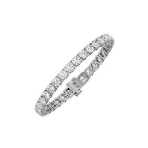 18k White Gold Tennis <b>Bracelet</b> | Lab Grown Diamond | Round Brilliant Cut | IGI Certified | Jewelry Wholesale MOQ 10 - Product Image 4