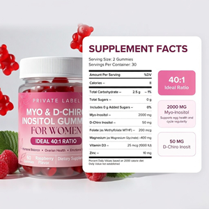 OEM Myo Inositol & D-Chiro Inositol Gummies 40:1 Ratio Dietary <b>Supplement</b> Private Label Manufacturer - Product Image 4