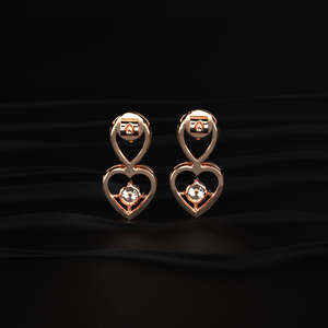 Round Cut Moissanite Heart Drop Earrings 2.40 TCW Colorless VVS 14K Gold 0.60 Carat Dangle <b>Screw</b> Back Handmade Romantic Jewelry - Product Image 5