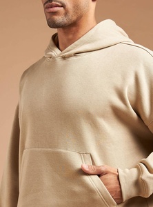 Jersey de algodón 100% de peso pesado para hombre personalizado de alta calidad, Sudadera con capucha de diseño bordado de ajuste cuadrado recortado para hombres y mujeres, proveedor - Product Image 2
