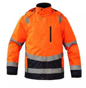 Mens Safety Utility <b>Jacket</b> Reflective Workwear Garment With Comfortable Fit And Functional Storage Pocket Design - Product Image 2