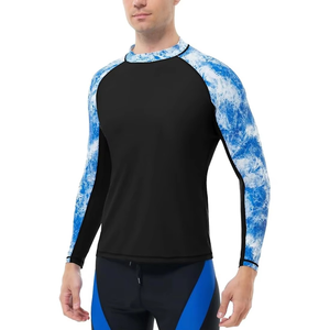 Chemise de surf anti-bactérienne respirante et écologique à manches longues pour homme, chemise de compression BJJ avec protection UPF50+ à séchage rapide - Product Image 2