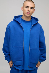 Sweat à capuche streetwear surdimensionné en polyester/coton de qualité supérieure, 340 g/m², épais, coupe-vent, écologique, avec logo personnalisé - Product Image 4