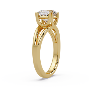 Double Prong Split Shank <b>Wedding</b> <b>Rings</b> 2.00 Ct <b>Cushion</b> Cut Lab Grown Diamond IGI Certified 14K Pure Gold Engagement <b>Rings</b> - Product Image 3