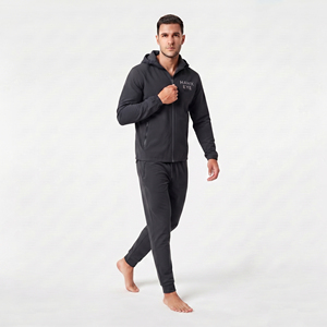 Men's Nylon Polyester Tracksuit Set Full Zip Hoodie Hooded <b>Jacket</b> Jogger Pants Custom <b>Reflective</b> Logo Athletic Sportswear - Product Image 3