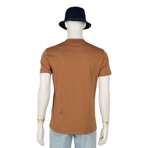 เสื้อยืดผู้ชายผ้าฝ้าย 100% แขนสั้น คอกลม เรียบง่าย สบายๆ รับสกรีนโลโก้ คุณภาพสูง ขายส่ง OEM ส่งออกจากบังกลาเทศ - Product Image 5