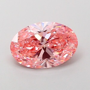 Diamant CVD rose vif fantaisie de 2,1 carats, de forme ovale, de luxe, cultivé en laboratoire, clarté VS1, polissage excellent, diamant non monté pour bijoux - Product Image 1
