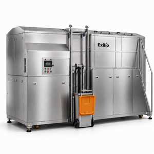 ExBio Stainless Steel Food <b>Waste</b> Disposer Industrial Kitchen Processor PLC Control High Volume Treatment Machine - Product Image 5
