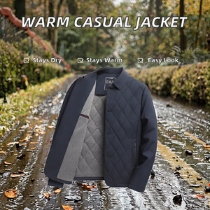 Wholesale Custom Casual <b>Warm</b> Fancy Fashion Winter Outdoor Men's High Street Stand Bomber Jackets Washed Zipper <b>Waterproof</b> - Product Image 5