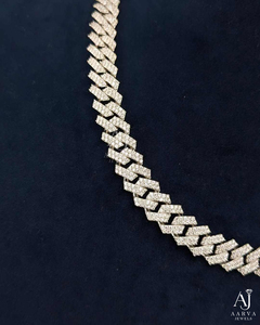 Collar de Moissanita con Engaste de Garra Estilo Eslabón Cubano, Bañado en Rodio, Cadena de Plata de Ley 925, Joyería Hip Hop para Aniversario - Product Image 5