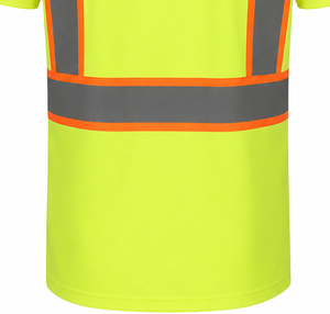 Mens OEM ODM Plus Size High Visibility Safety <b>T</b>-<b>Shirt</b> Reflective Crew Neck Lightweight Breathable Industrial Workwear - Product Image 5