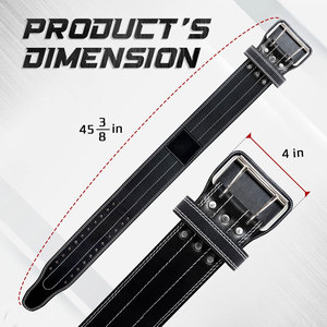 Fitness <b>Weight</b> Lifting Belt <b>for</b> Men & <b>Women</b> Gym Belts <b>for</b> Weightlifting Strength Training Workout Leather Power Belt - Product Image 2