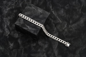 Round Brilliant Cut Diamond <b>Charm</b> Bracelet 14K Gold Plated Unisex Hiphop Jewelry Filled Diamonds D Color Heavy Wristwear GIA - Product Image 3