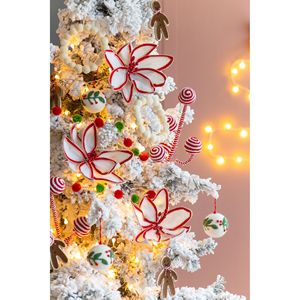 3.1 \ "Set di ornamenti per palline di Natale in feltro di lana Dia/Polyfoam di agrifoglio di bacche 8 palline appese Decorative per feste sull'albero - Product Image 6