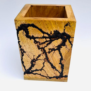 AYAANS Porte-couverts polyvalent en bois fait à la main panier/support de cuillère pour la cuisine support d'organisateur de stockage de caddie en bois par AYAANS - Product Image 3