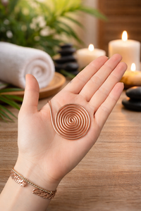 Modern Handmade Convenient Energy Healing Reiki Spiral Chakra Meditation Spiritual Copper Accessory Antique Creations <b>Gift</b> - Product Image 2