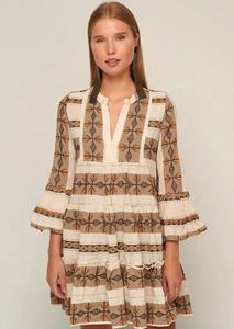 Light Shade Hand Block Print algodón hasta la rodilla Vestido de playa para mujer ropa informal vestido de fiesta en la playa - Product Image 3