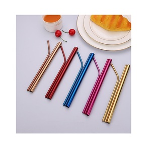 <b>Reusable</b> Copper Drinking <b>Straws</b> Premium Metal Beverage <b>Straws</b> Eco Friendly Sustainable Drinkware Set for Juice Smoothie Cocktail - Product Image 3