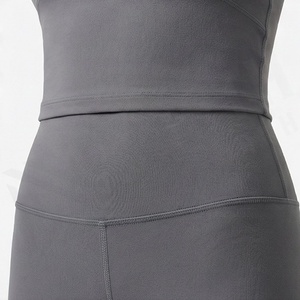 High Quality Womens Yoga Set Style Custom Design <b>Legging</b> Breathable Solid <b>Pattern</b> Elastic Waist Activewear Gear - Product Image 5