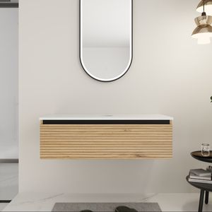 Meuble de salle de bain mural 36 pouces avec 1 tiroir à fermeture douce, sans lavabo - Product Image 2