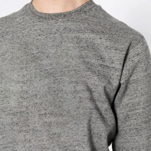 <b>Men</b> Crew Neck Long Sleeve Nonwoven Breathable Quick Dry Sweatshirt Plain Grey 100% Cotton All Seasons Wear - Product Image 3