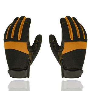 Guantes de seguridad de cuero de alta calidad, multiusos, de alta visibilidad y color personalizado para trabajadores de la construcción. - Product Image 5
