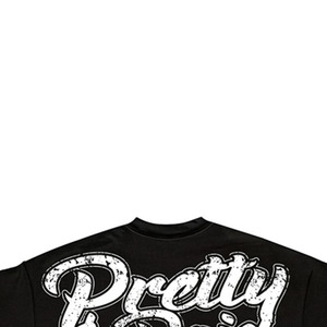 Pretty Paid Confidence Cash Chaos T-shirt formel noir oversize pour homme à manches courtes, col roulé, motif imprimé, 100% Coton - Product Image 4