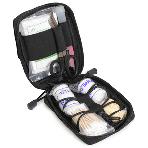 Organizador de suministros de emergencia de alta calidad con bolsa de cuero impermeable y duradera para almacenamiento compacto de botiquín y medicamentos de viaje. - Product Image 2
