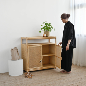 Mueble de Ratán Moderno Directo de Fábrica, Gabinete de Almacenamiento de Múltiples Niveles para Sala de Estar, Hogar, Bar, Hotel, Resort - Product Image 4