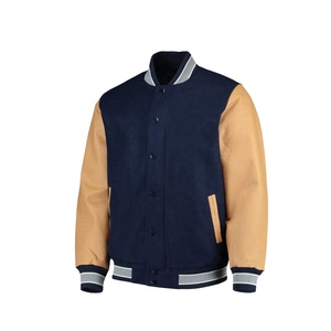 <b>Men</b> New Arrival Chenille Embroidery Baseball <b>Jackets</b> Leather Sleeves Oversized Varsity <b>Jackets</b> Size 2026 - Product Image 1