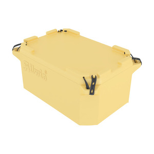 100L Food Grade Plastic Cooler Box Insulated Embossed Fish Tub Non Spill Seafood <b>Storage</b> <b>Crate</b> Custom Color - Product Image 4