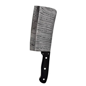 Couteau de cuisine professionnel LEGACY BLADES en acier Damas, lame forgée pleine longueur, manche en bois, pour hacher la viande et cuisiner - Product Image 2