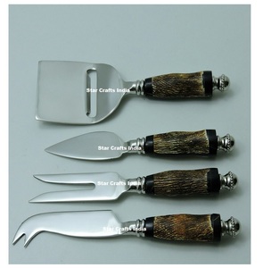 New Arrival American Style Horn <b>Salad</b> <b>Tools</b> Server Set Fork Knife Dishwasher Safe Gift Kitchenware Modern Design Eco-Friendly - Product Image 6