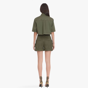 Shorts Cargo de Algodón para Mujer, Ligeros y Transpirables, al por Mayor, de Cintura Media, Estilo Casual, con Bolsillos - Product Image 6