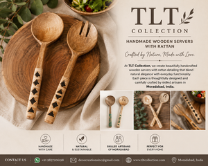 ชุดอุปกรณ์เสิร์ฟสลัดไม้พร้อมด้ามจับลายสีดำ เป็นมิตรกับสิ่งแวดล้อม ปลอดภัยสำหรับเครื่องล้างจาน - Product Image 4