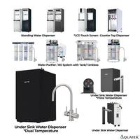 Distributeur d'eau en acier inoxydable écologique à utilisation facile AQ-9113 avec interrupteur de sécurité, système RO sur pied 910W pour hôtels et usage commercial