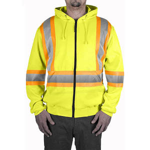 Sudadera con Capucha Profesional de Alta Visibilidad, Reflectante, Impermeable, de Poliéster, con Cierre, Clase 2, Uniforme de Seguridad Laboral, Cómoda, de Alta Calidad, OEM - Product Image 4
