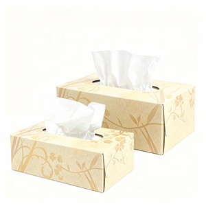 Boîte de mouchoirs en papier pour la maison, haute absorption, pâte de bois vierge, design rectangulaire, taille personnalisée OEM, emballage en gros - Product Image 1